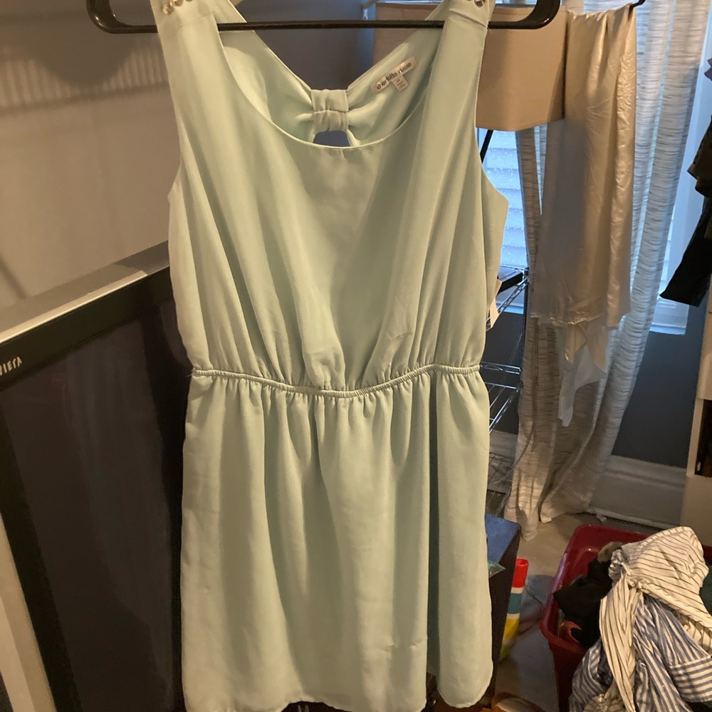 Pale green dress